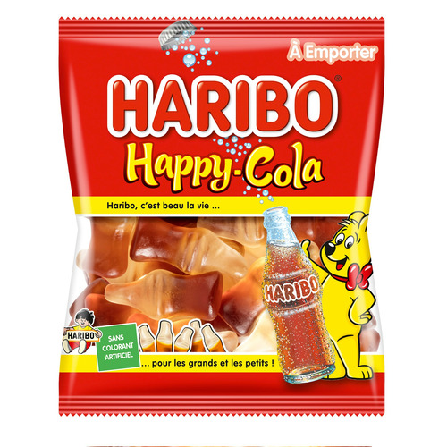 Happy Cola HARIBO, boite de 30 sachets