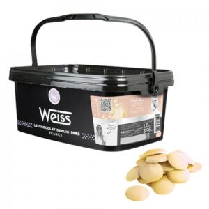 Chocolat blanc à pâtisser, WEISS, 1.8kilo