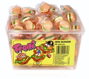 BURGER MINI , TUBO DE 60 pièces, TROLLI