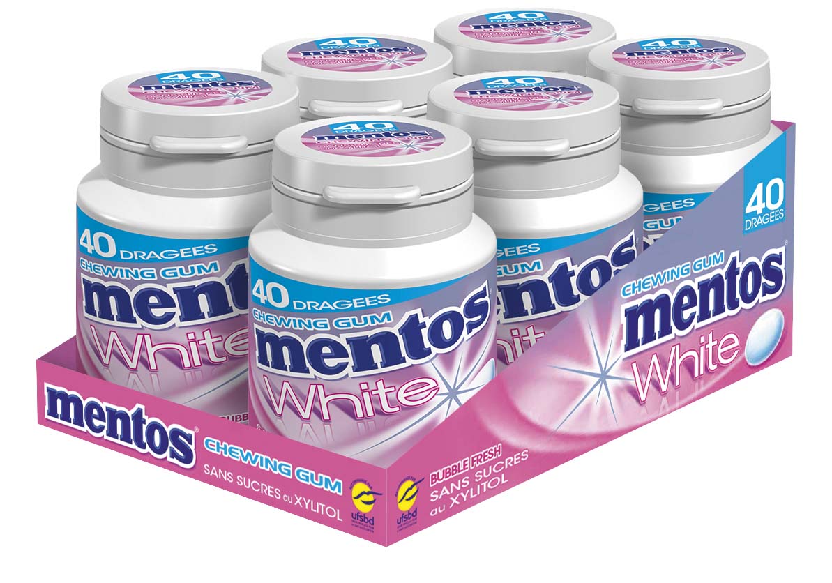 Mentos Gum BUBBLE, boite de 6