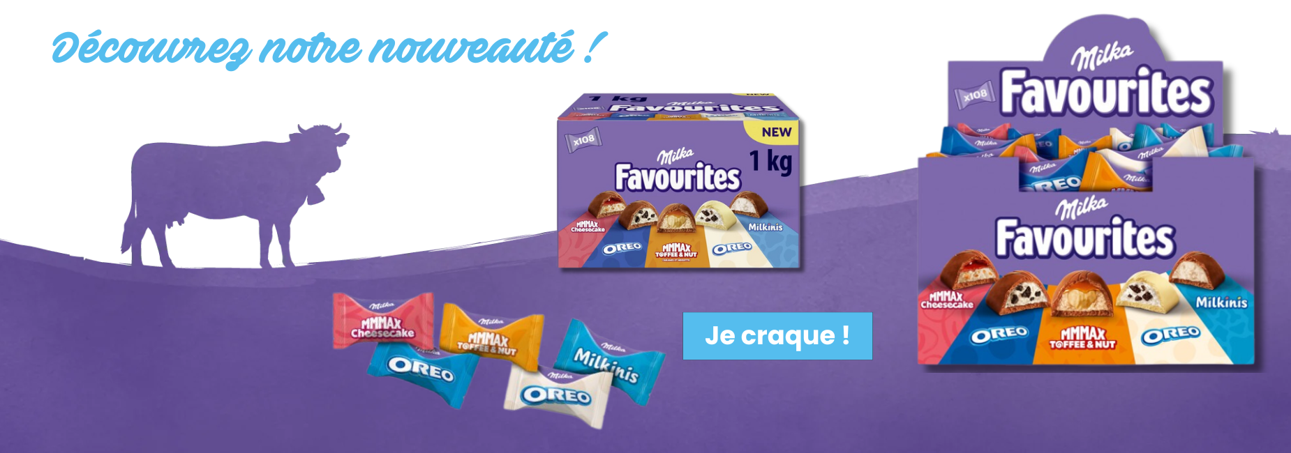 Boite 1Kg Milka Favourites Bouchées Assorties