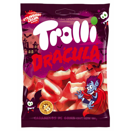 Sachet dents dracula Trolli 100g