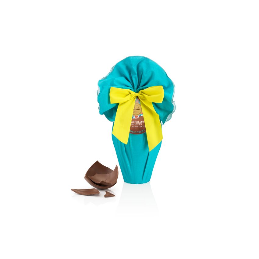 Œuf chocolat au lait 500g enveloppé dans un tissu Venchi