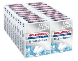 hollywood, Blancheur Menthe, boite de 20