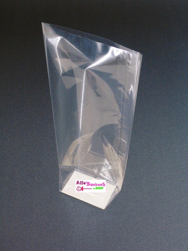 Sac à fond carton, transparent, 100 x 220