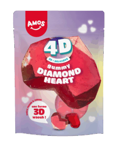 AMOS Gummy Diamond Heart 4D 120gr