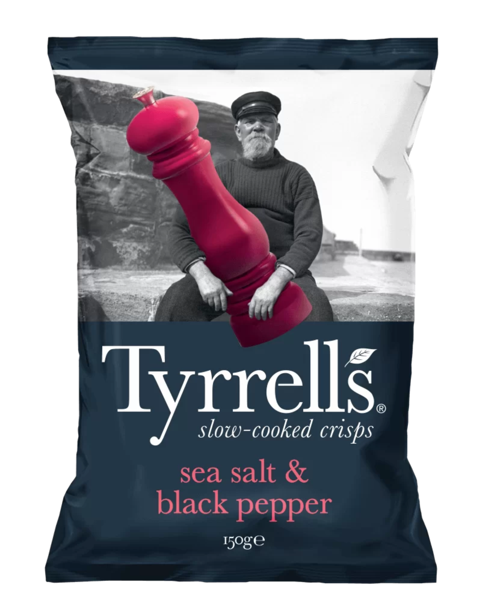 Chips Sel de mer et Poivre noir, 150g, Tyrrells