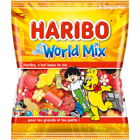 Carton de 30 sachets World Mix 120gr Haribo