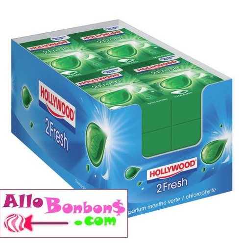 2 FRESH hollywood MENTHE VERTE, boite de 16 2 2 FRESH hollywood MENTHE VERTE, boite de 16