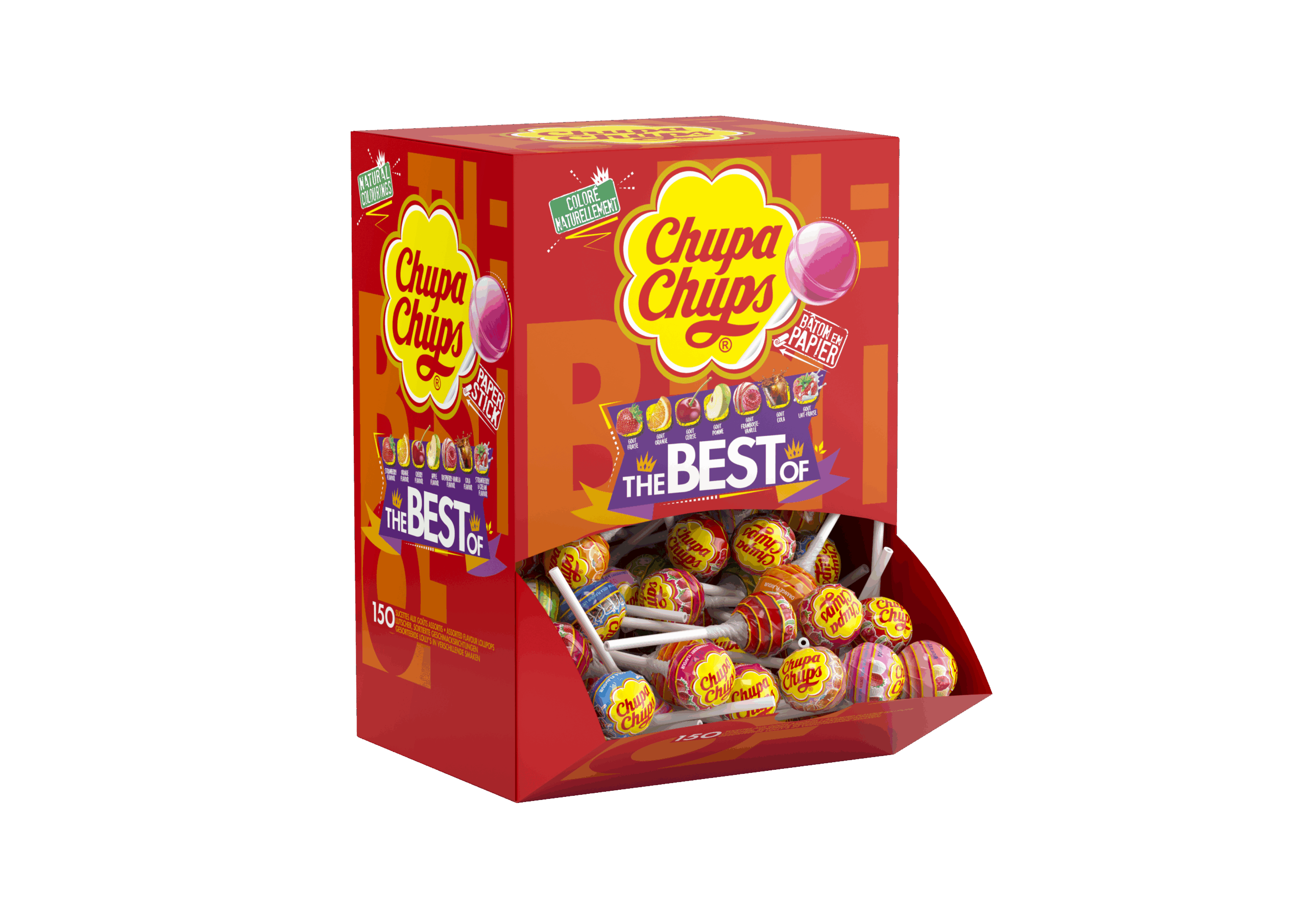 Tubo de 150 sucettes Best Of 1.3Kg Chupa Chups