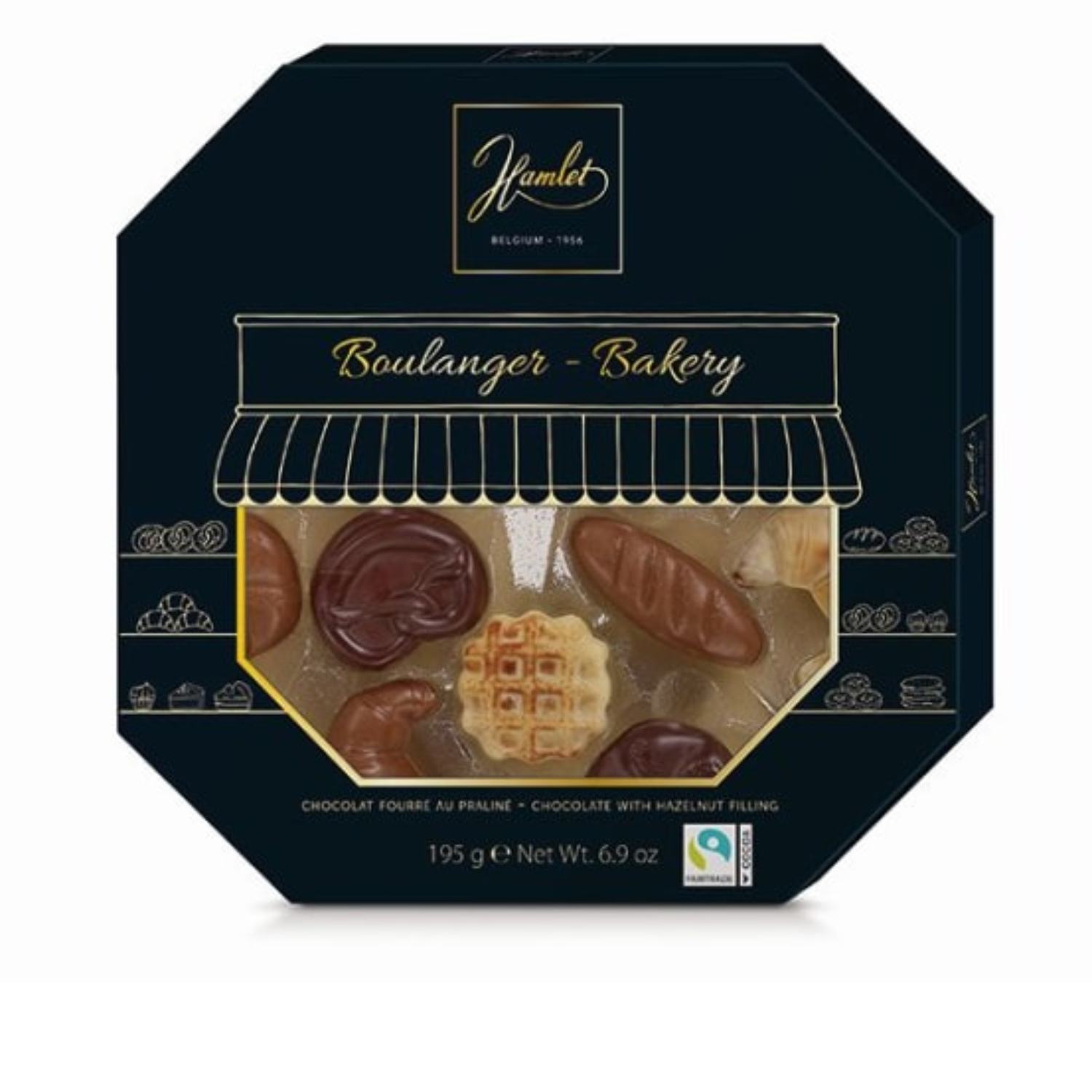 Boîte assortiment de chocolats pralinés boulanger Hamlet 195gr