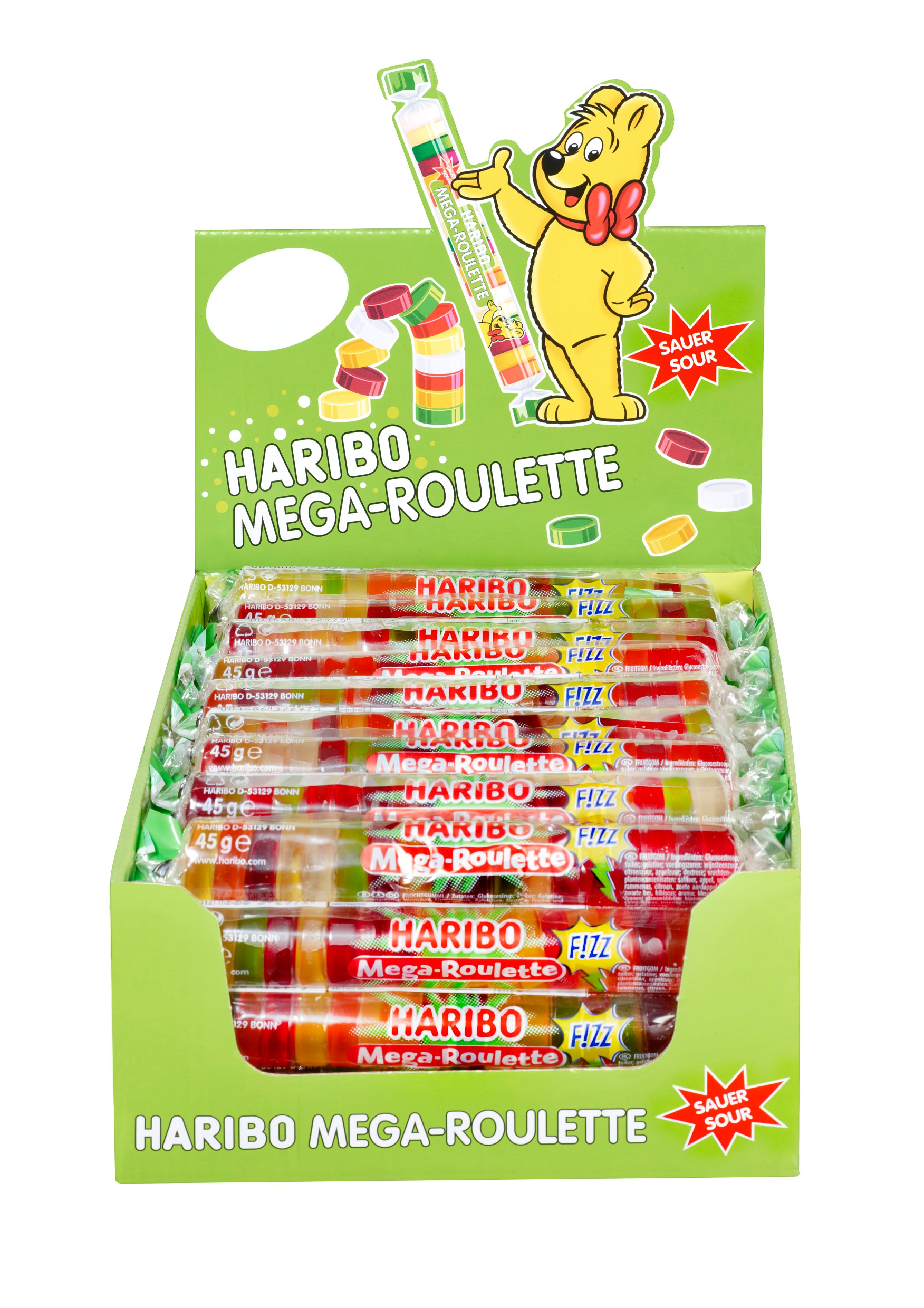 MEGA ROULETTES FIZZ 45g  Disp. de 40