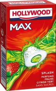 Hollywood MAX , Fraise/Citron vert, boite de 16