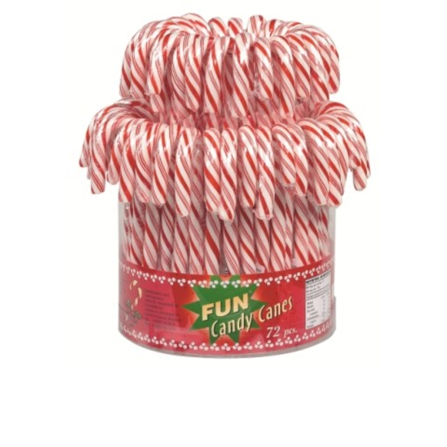Tubo de 72 Candy Canes rouge 1kg