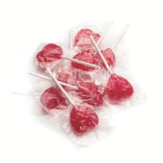 Sachet de 100 sucettes coeurs