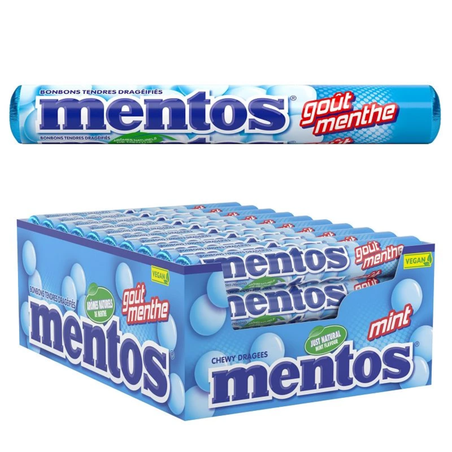 Display de 40 Rouleaux Mentos Mint