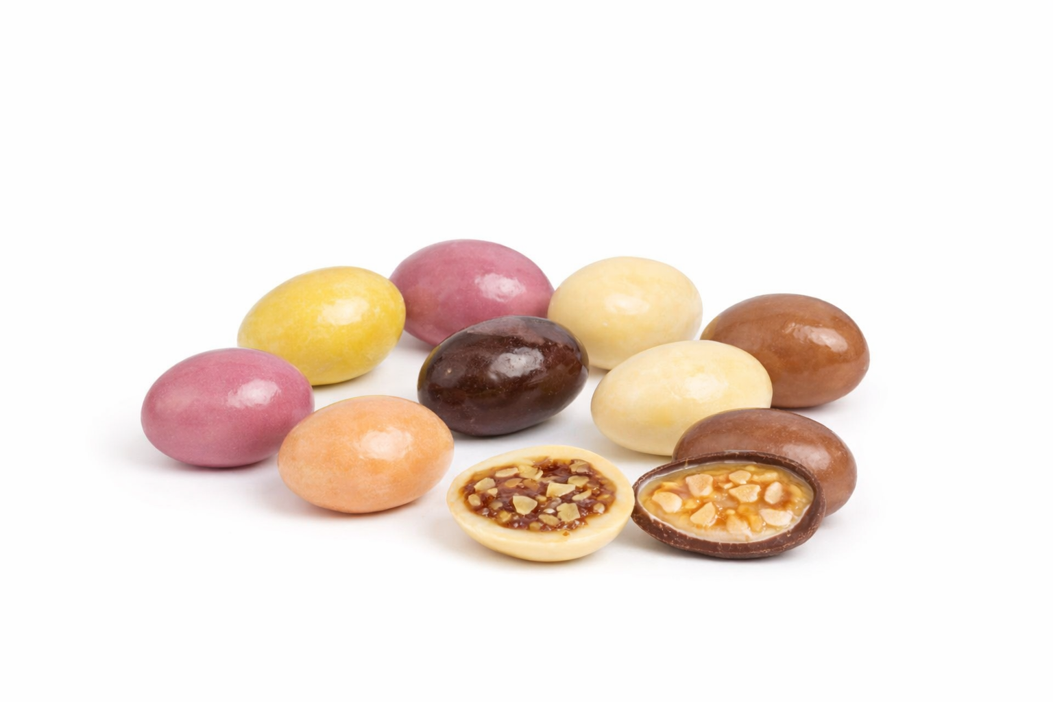 Assortiment d’Œufs Nougatine Chocolat Noir, Lait et Blanc 1kg Dupleix