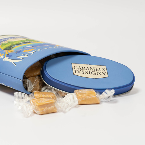 Boîte Métal « Normandie » Caramels d’Isigny au Beurre Salé – 180 g