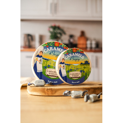 Caramels d’Isigny beurre salé – Boîte bois Normandie 150 g Caramels d’Isigny beurre salé – Boîte bois Normandie 150 g