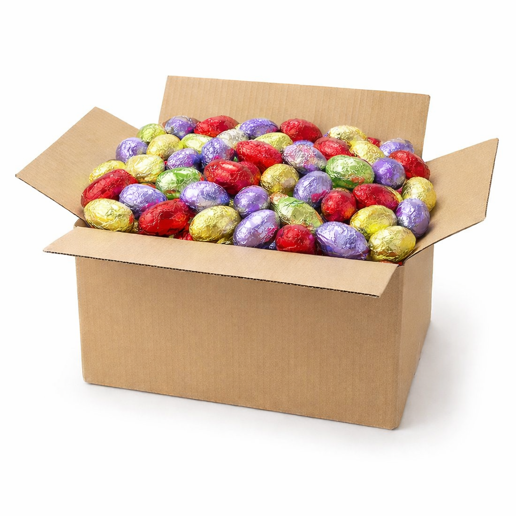 150 Œufs de Pâques au Chocolat au Lait Rohan - hauteur de l'œuf : 60mm Diamètre de l'œuf :40mm