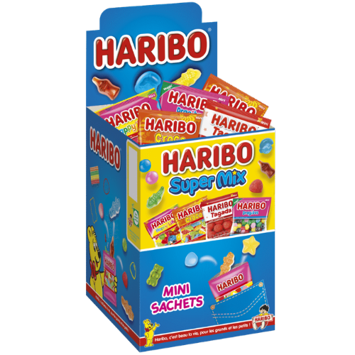 Boite 36 sachets SuperMix 40gr - assortiment de sachets Haribo