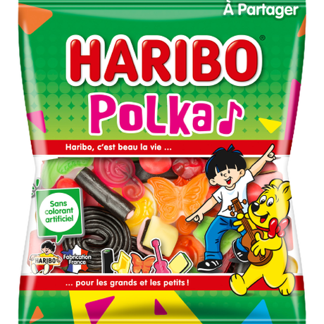 Carton de 30 sachets Polka 120gr Haribo