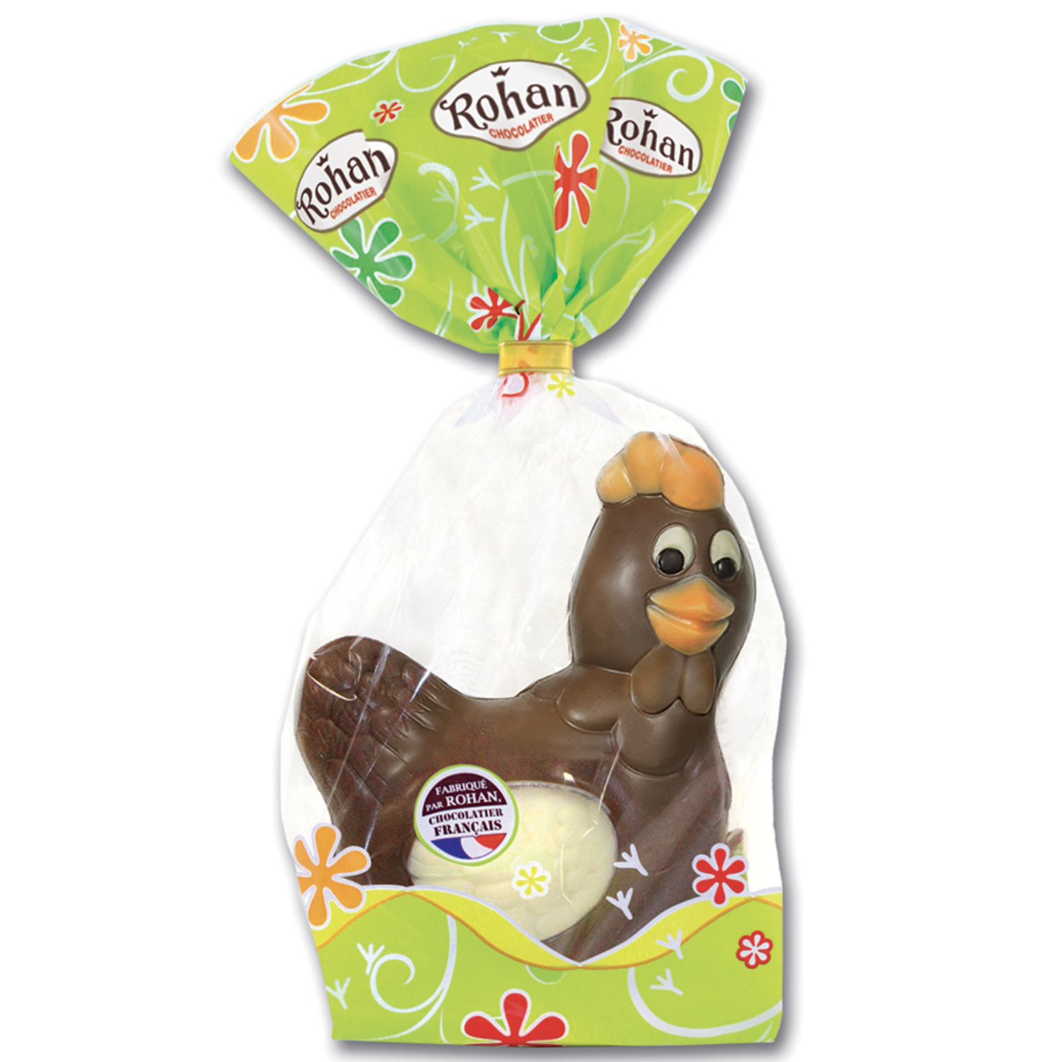 Moulage Poule Hennie chocolat au lait 200gr Rohan