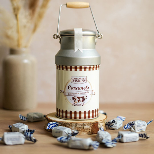 Caramels d’Isigny au beurre salé – Pot à lait gourmand 75 g Caramels d’Isigny au beurre salé – Pot à lait gourmand 75 g