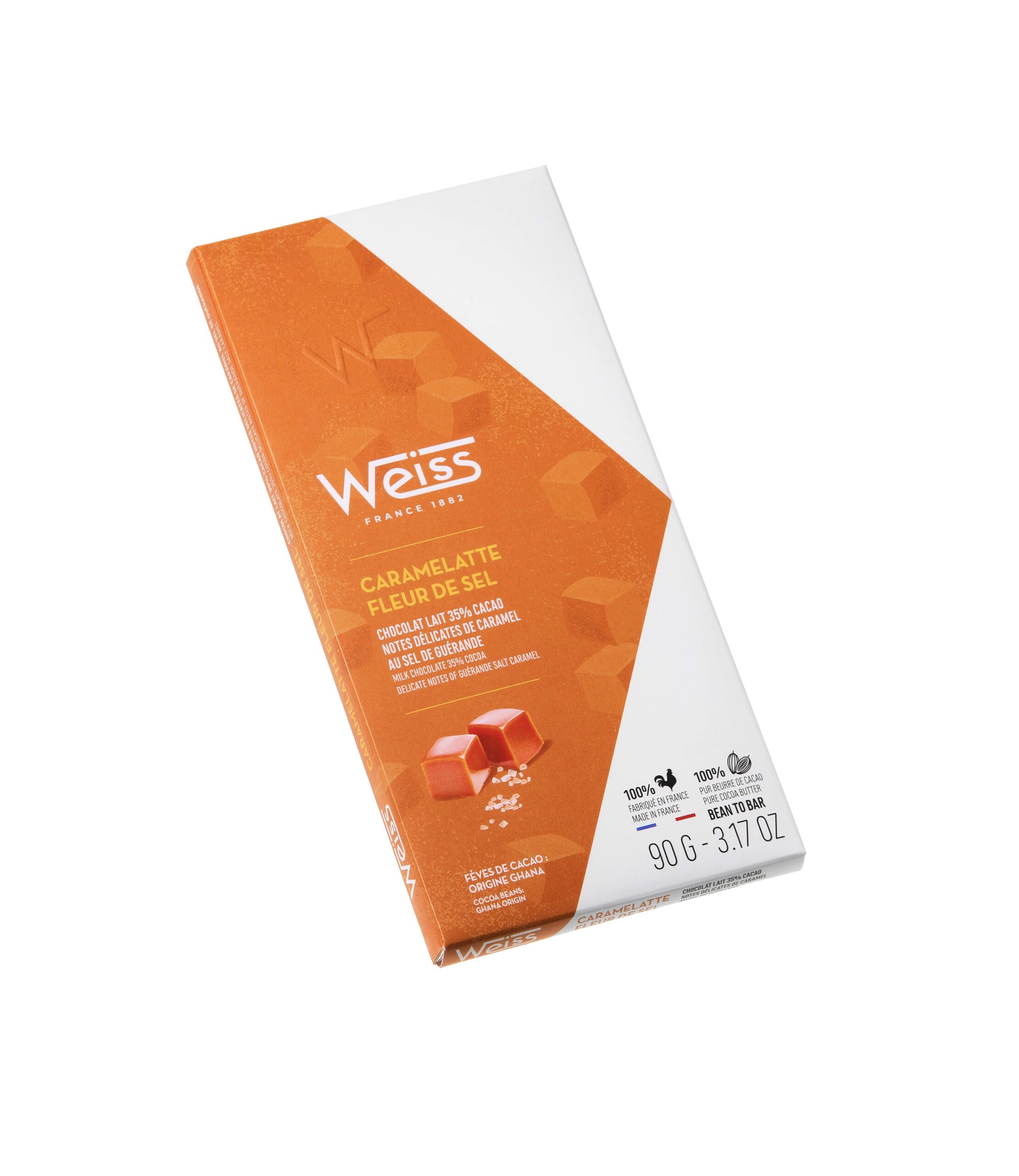 Tablette de chocolat Caramelatte Fleur de Sel 35% - 90g Weiss