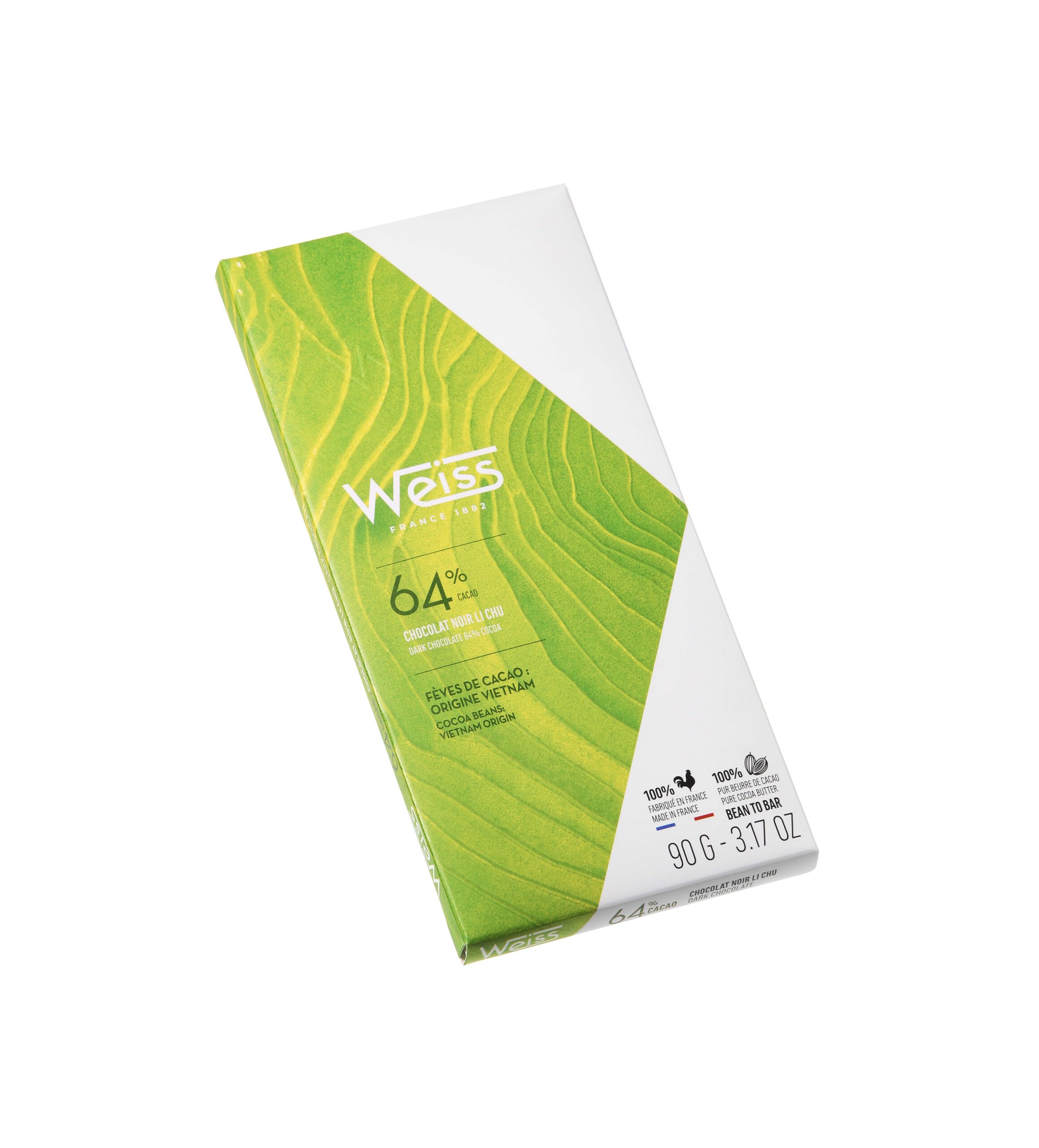 Tablette de chocolat Noir Li Chu 64% - 90g Weiss