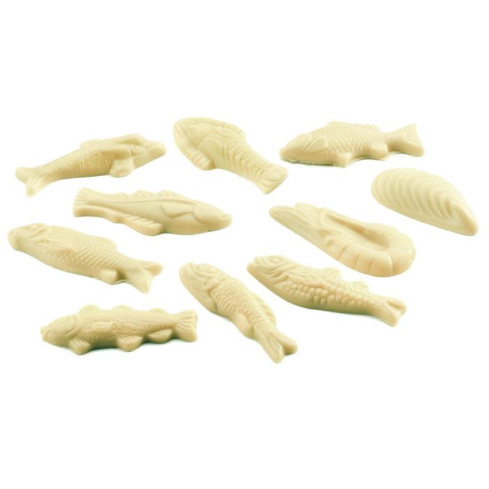 Fritures chocolat  blanc, boite de 1Kg, Weiss