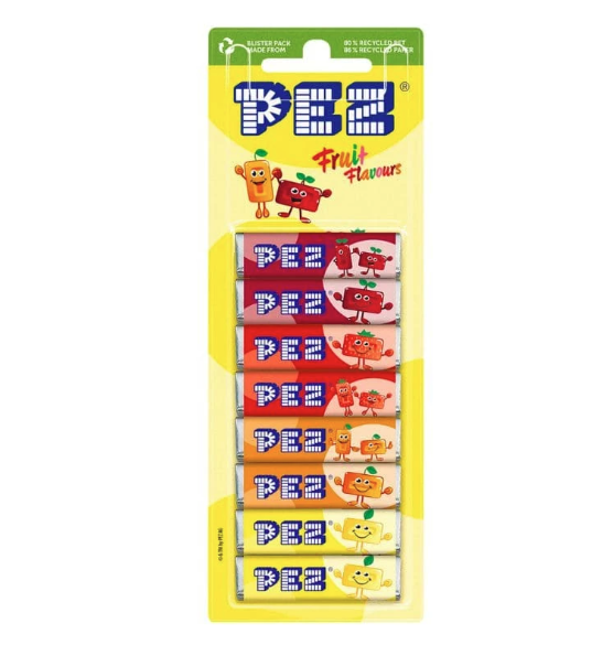 Recharge Pez : 12 x 8 Blisters fruits