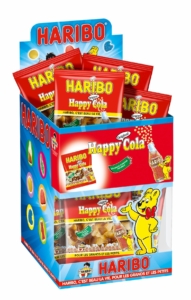 Happy Cola HARIBO, boite de 30 sachets