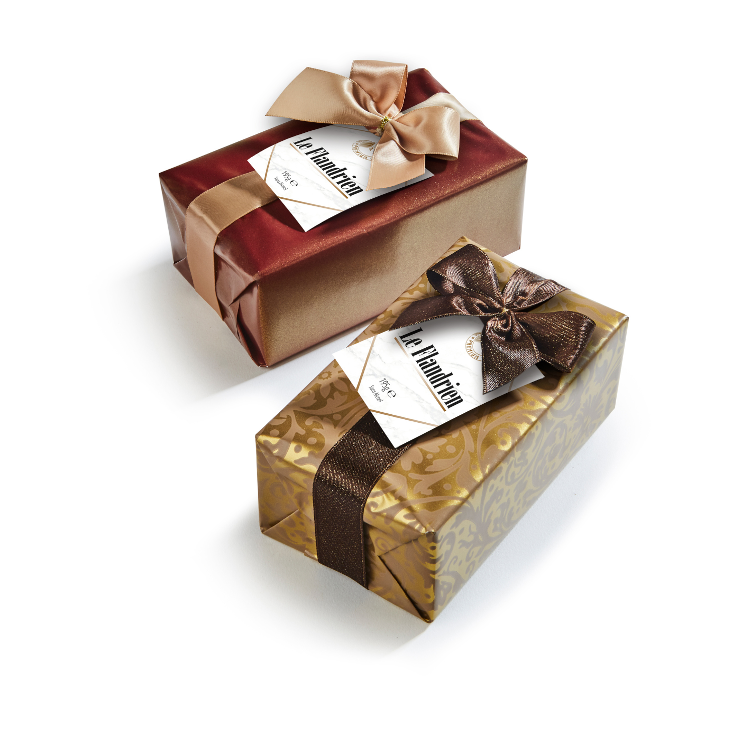 Ballotin chocolat belge 195g Pralibel, assortiment de chocolats fins sans alcool.