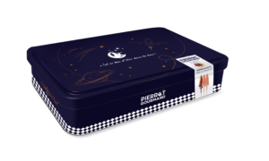 Boîte métal collector Pierrot Gourmand 20 sucettes 262g fermée