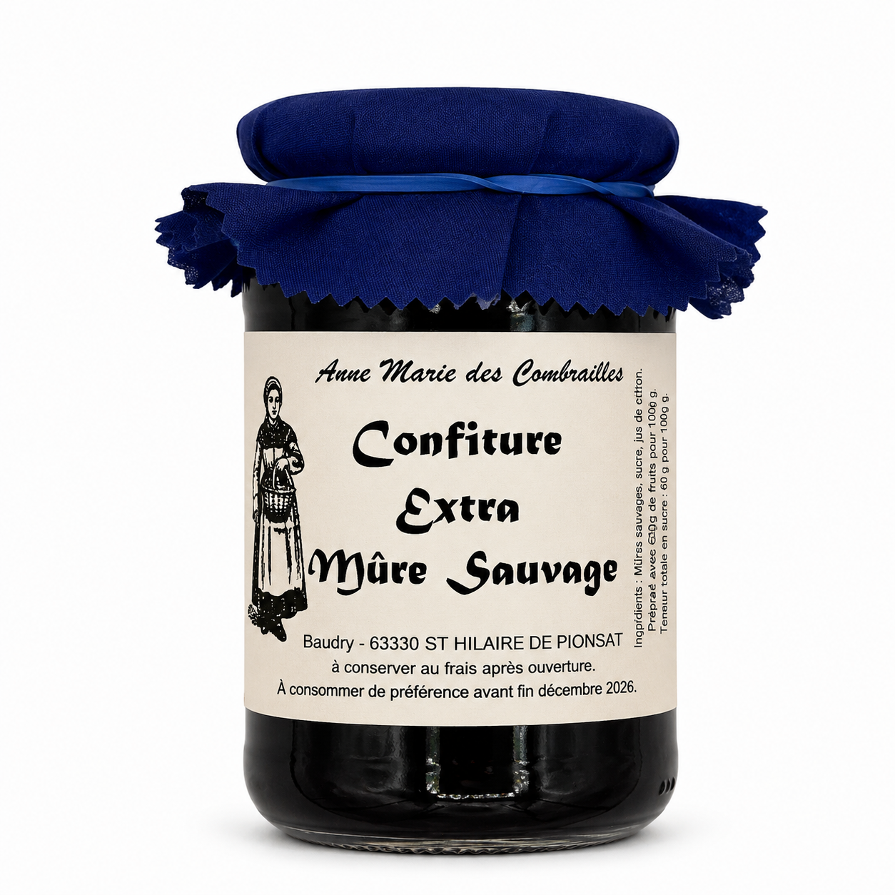 CONFITURE MURE SAUVAGE , 370gr