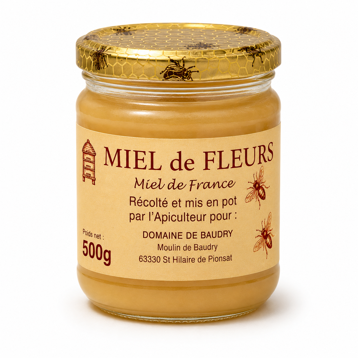MIEL FLEURS 500gr FRANCE GATINAIS