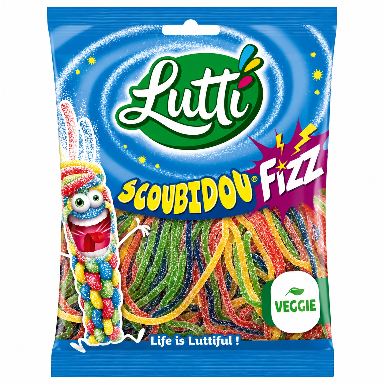 Cartons de sachets Scoubidou Fizz 100g Lutti