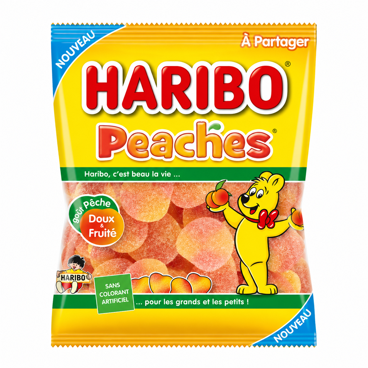Carton de 30 sachets Peaches 120gr Haribo