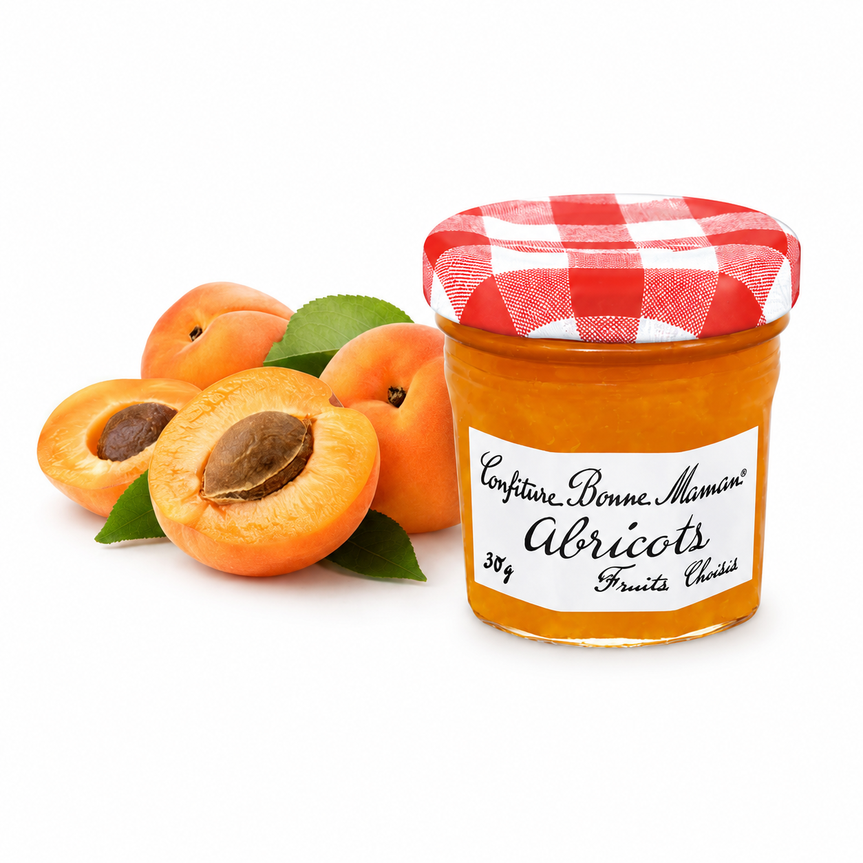 Confiture Bonne Maman Abricot 30g – Carton de 15 mini pots