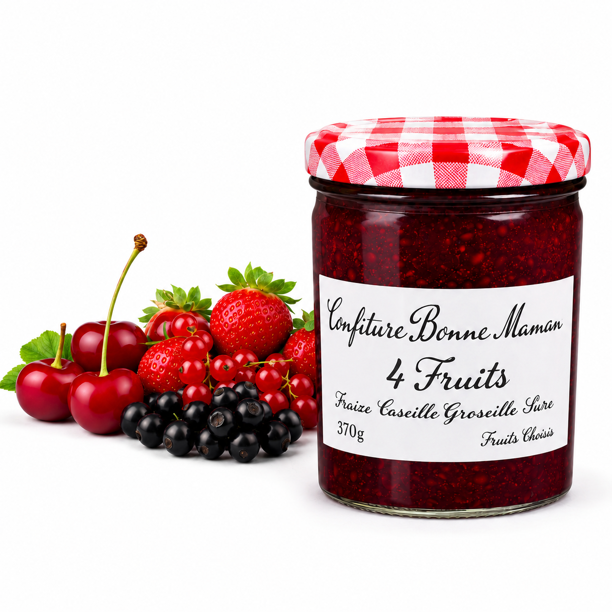 Confiture Bonne Maman 4 Fruits 370g – Pot en verre traditionnel