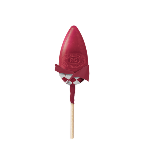 305b__n°3_ sucette papier v01_bois+papillotte int Coul_FRAMBOISE_HD_ok Sucette Pierrot Gourmand saveur framboise emballée