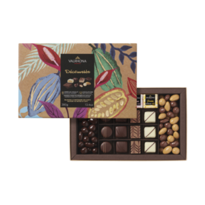 Coffret Découverte assortiment Valrhona 380g amandes noisettes chocolat noir