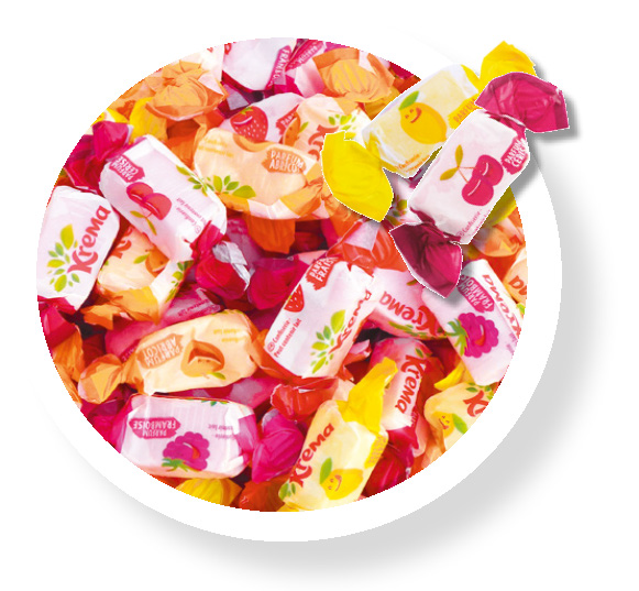 Krema aux fruits assortis , sac 1kg