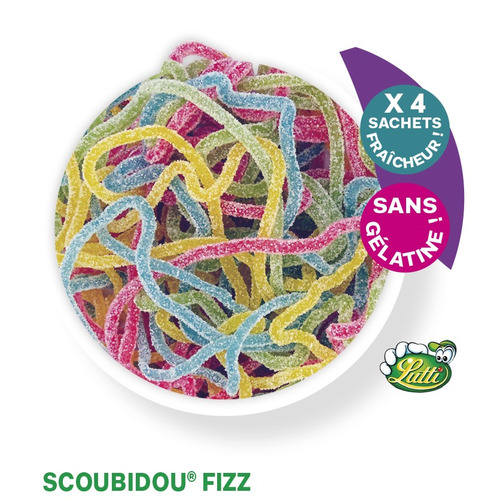 Scoubifizz Lutti 4 sachets de 100 g