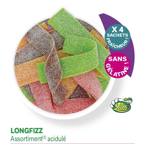 Lutti Longfizz – 4 sachets de 100 g