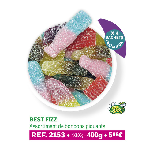 BEST FIZZ Lutti – 4 sachets de 100 g