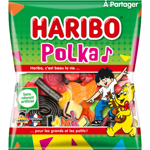 POLKA HARIBO, 4 sachets de 120gr =  480g