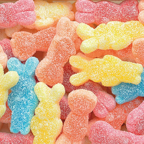 Bonbons acidulés Lapins Crétins Lutti - sachet 500 g