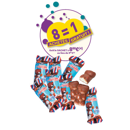 30 oursons au chocolat et guimauve, 400gr environ